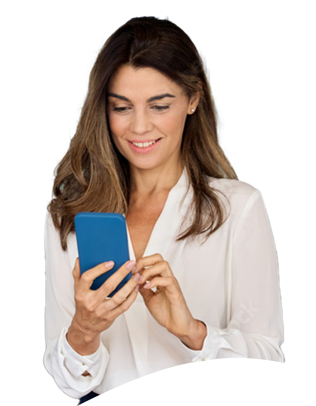 Customer using phone