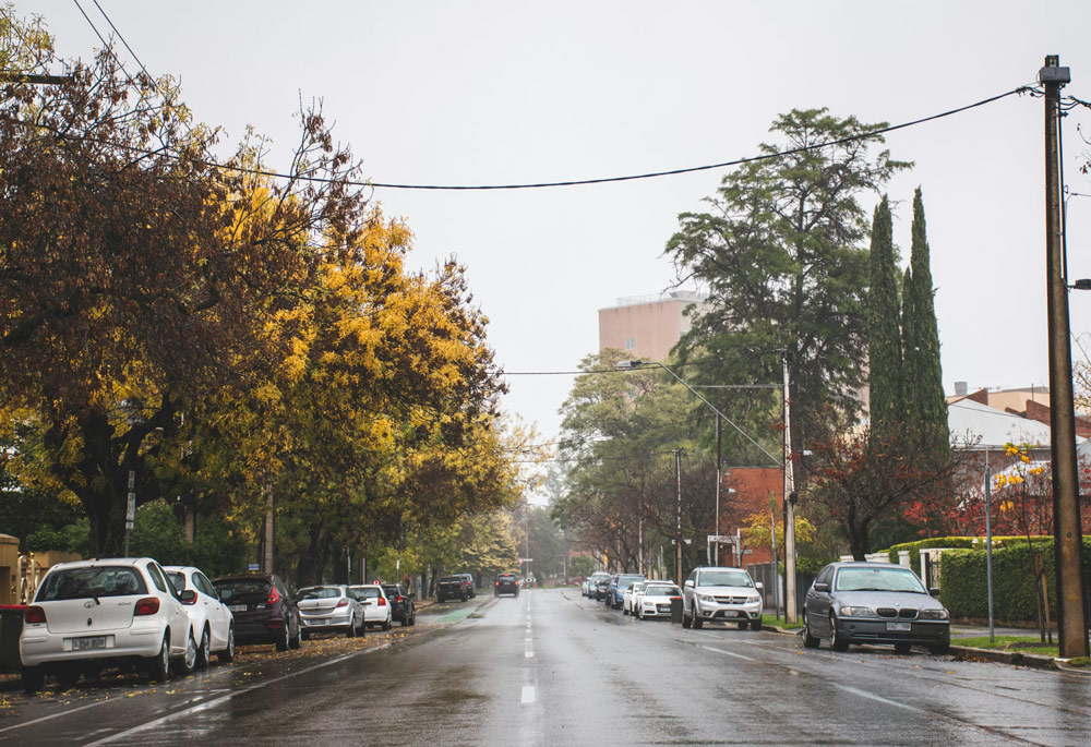 Rainy day in Adelaide street